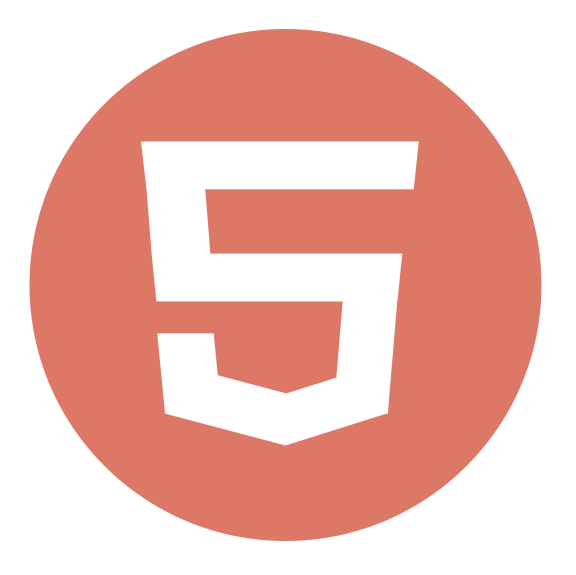 Rotating image of HTML Logo