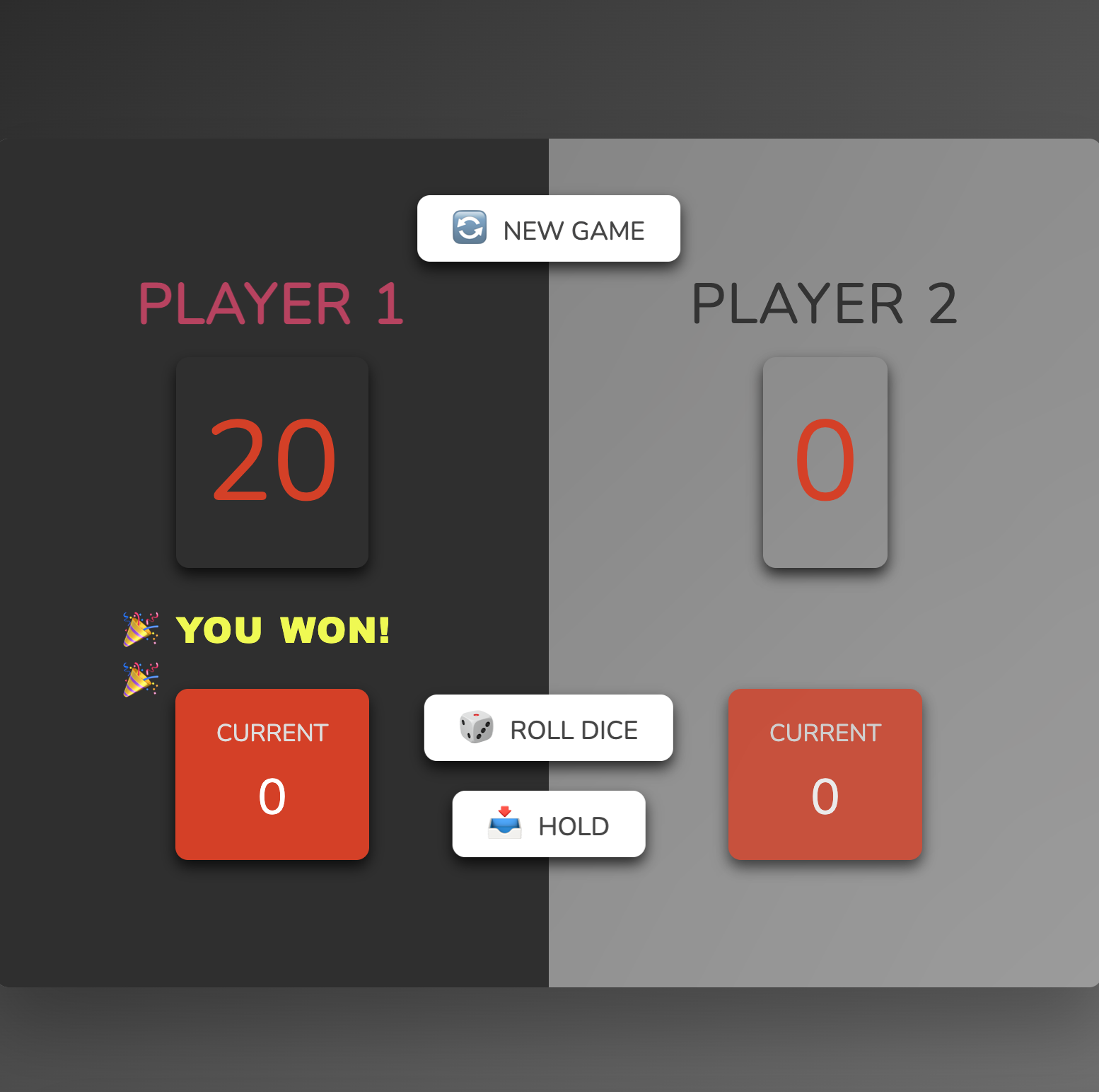 This is Game for 2 players based on random dice rolls. Created in Javascript, HTML5/CSS3.
