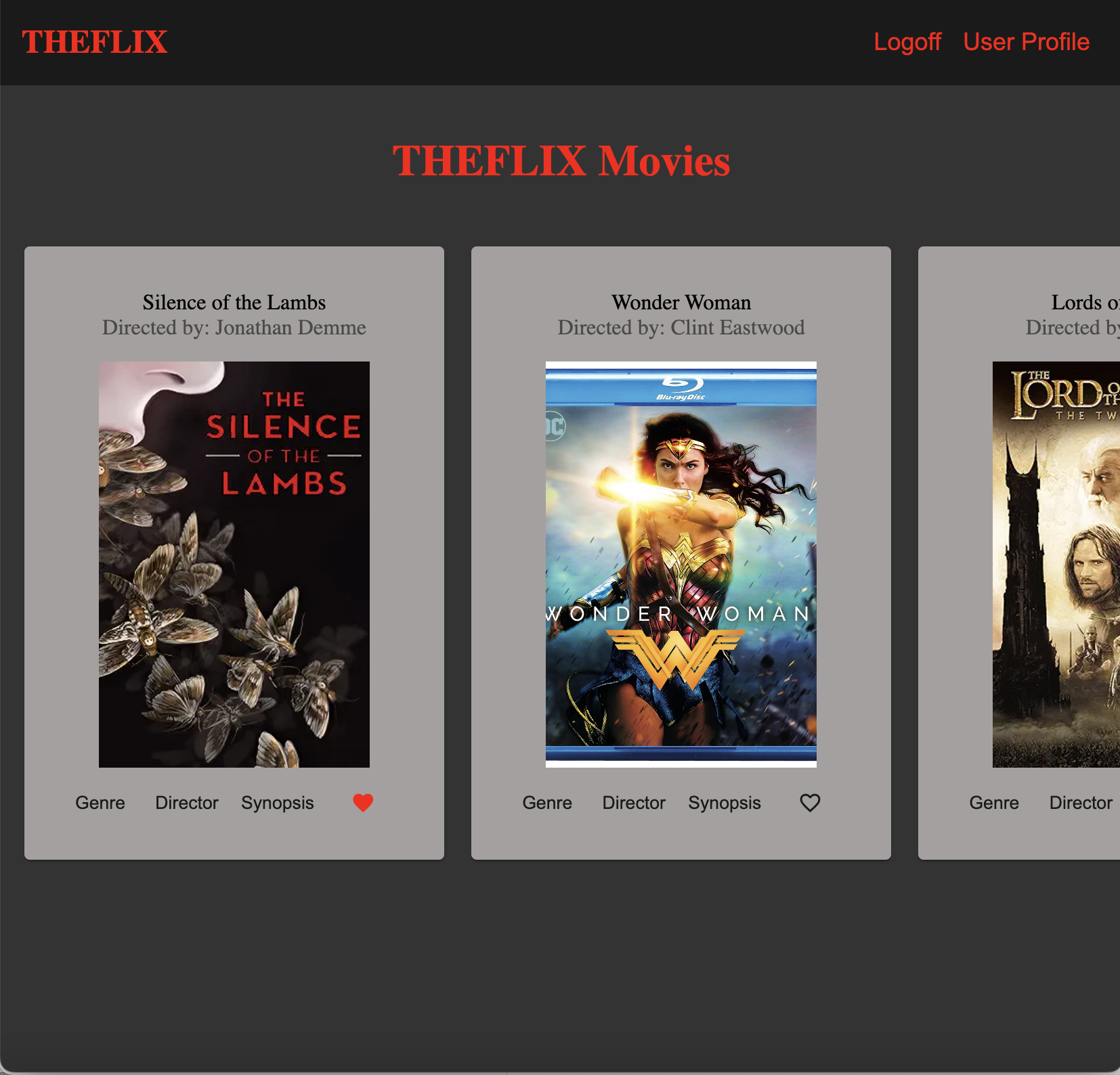 The objective of this Application is to build the client-side for an app called TheFlix-Angular based on its existing server-side code (REST API and a MongoDB database) Using Angular and Material.
              This App is a new version of my TheFlix app which was written with React/Redux.  
              This time, I am showing my skills in using TypeScript, Angular, Angular-Material.